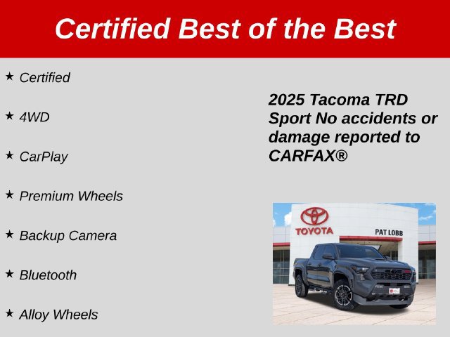 Certified 2025 Toyota Tacoma TRD Sport AWD/4WD image 35