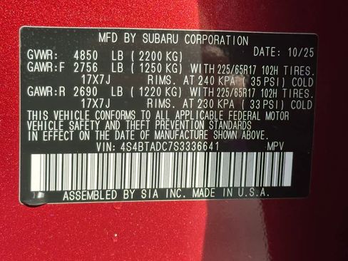 Used 2025 Subaru Outback Premium AWD/4WD image 21