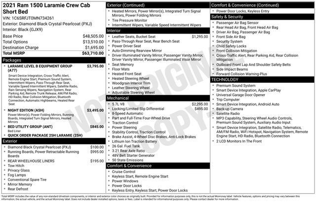 Used 2021 RAM 1500 Laramie AWD/4WD image 20