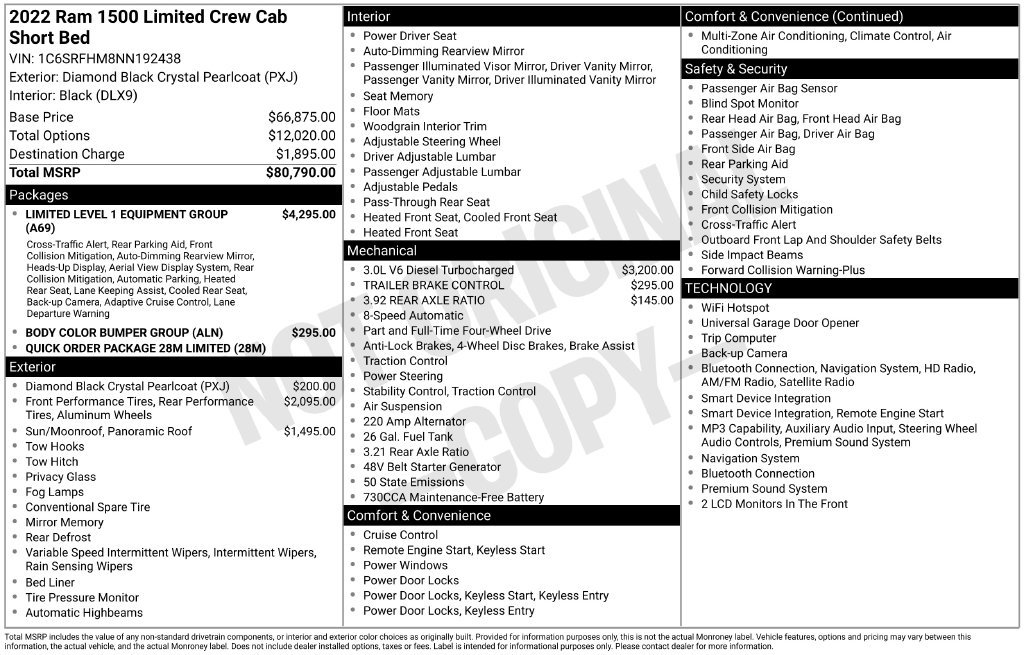 Used 2022 RAM 1500 Limited AWD/4WD image 21