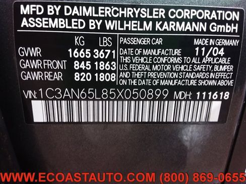 Used 2005 Chrysler Crossfire Limited image 16