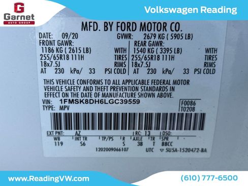 Used 2020 Ford Explorer XLT w/ Equipment Group 202A image 27