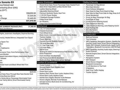 Used 2025 Kia Sorento EX w/ Panoramic Sunroof Package FWD image 27