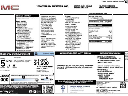 Used 2026 GMC Terrain Elevation image 5