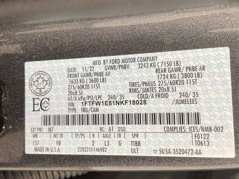 Used 2022 Ford F150 XLT w/ Equipment Group 302A High AWD/4WD image 24
