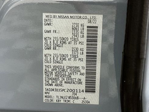 Used 2023 Nissan Pathfinder Platinum w/ Cargo Package image 41