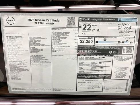 New 2026 Nissan Pathfinder Platinum image 41
