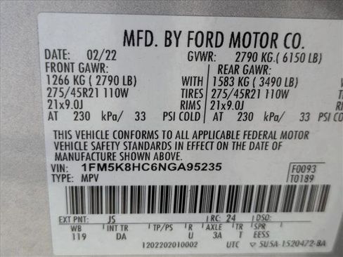 Used 2022 Ford Explorer Platinum w/ Equipment Group 601A image 25