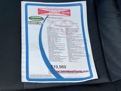 Used 2025 Nissan Versa SV w/ Trunk Package FWD image 3
