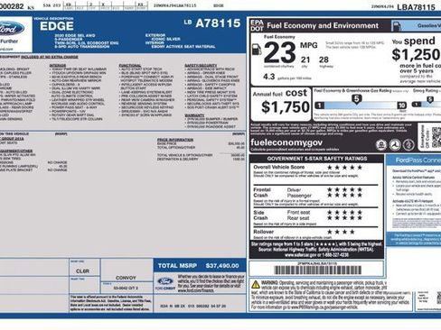 Certified 2020 Ford Edge SEL image 2