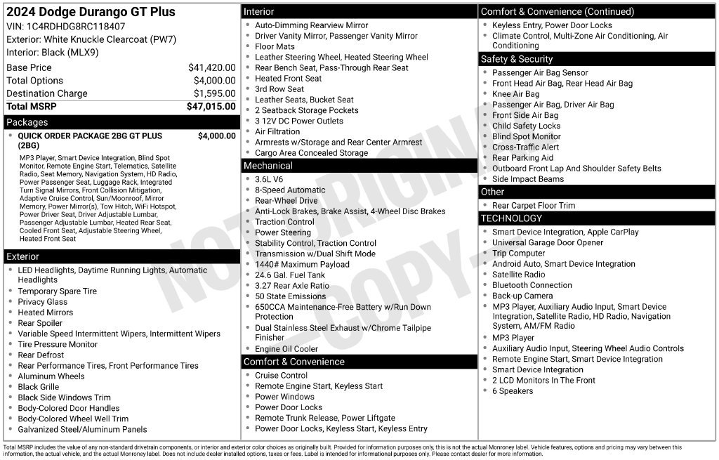 Used 2024 Dodge Durango GT RWD image 18