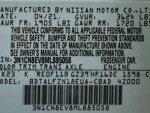 Used 2021 Nissan Versa SV image 25