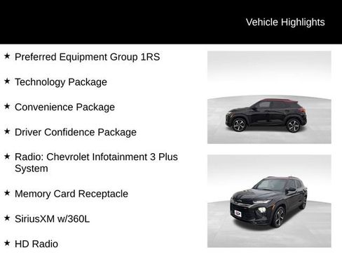 Used 2022 Chevrolet TrailBlazer RS w/ Technology Package AWD/4WD image 3