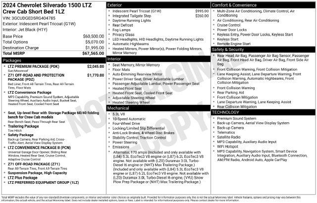 Used 2024 Chevrolet Silverado 1500 LTZ w/ LTZ Premium Package AWD/4WD image 37