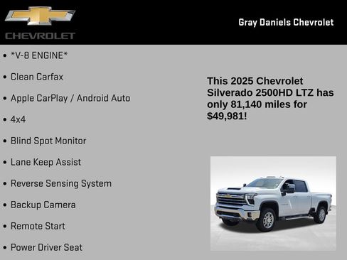 Certified 2025 Chevrolet Silverado 2500 LTZ AWD/4WD image 7