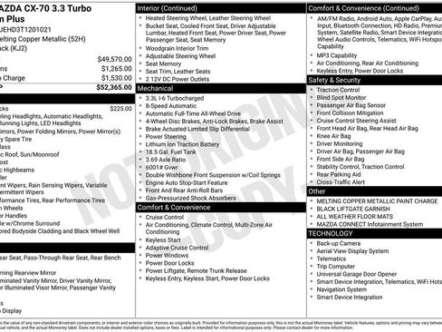 New 2026 MAZDA CX-70 3.3 Turbo w/ Premium Plus Pkg image 9