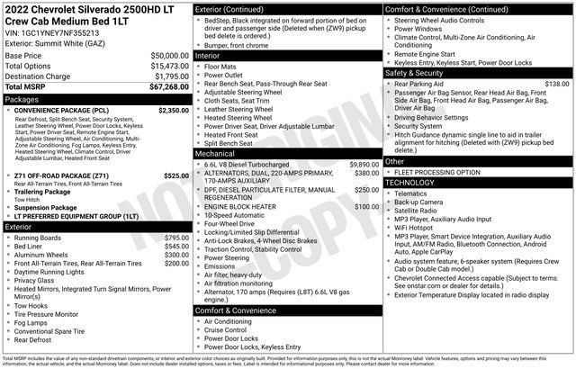 Used 2022 Chevrolet Silverado 2500 LT w/ Convenience Package AWD/4WD image 5
