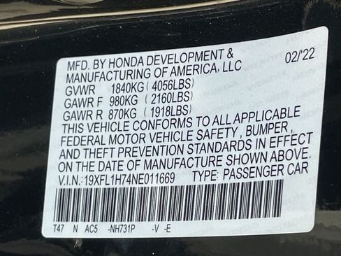 Used 2022 Honda Civic EX-L image 29