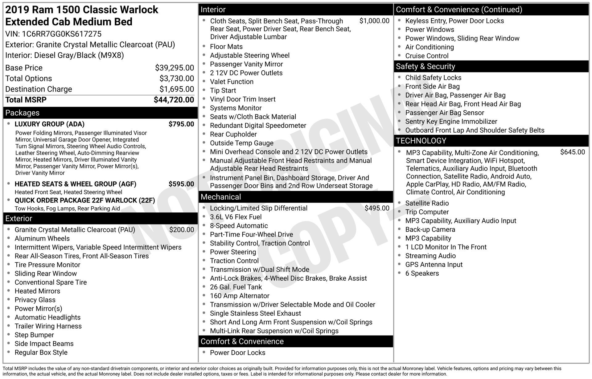 Used 2019 RAM 1500 Warlock w/ Luxury Group AWD/4WD image 44