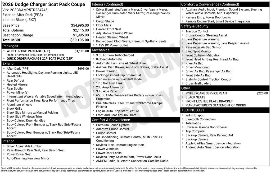 New 2026 Dodge Charger Scat Pack w/ Wheel & Tire Package AWD/4WD image 6