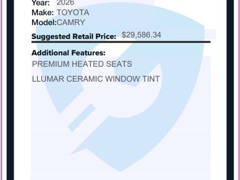 New 2026 Toyota Camry LE FWD image 4