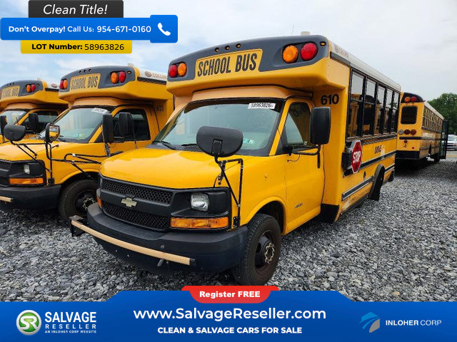 Used 2014 Chevrolet Express 4500 w/ School Bus Package RWD image 3