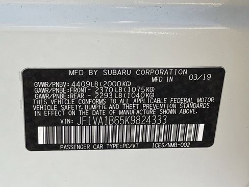 Used 2019 Subaru WRX Premium w/ Performance Package image 35