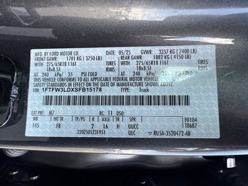 New 2025 Ford F150 XLT w/ Equipment Group 302A MID image 34