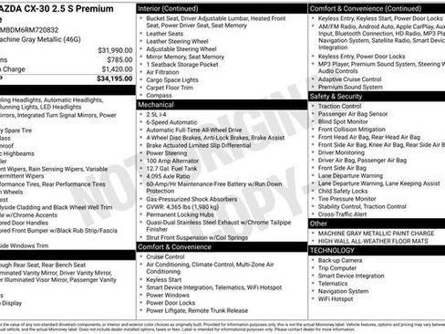 Used 2024 MAZDA CX-30 AWD 2.5 S w/ Premium Package image 34