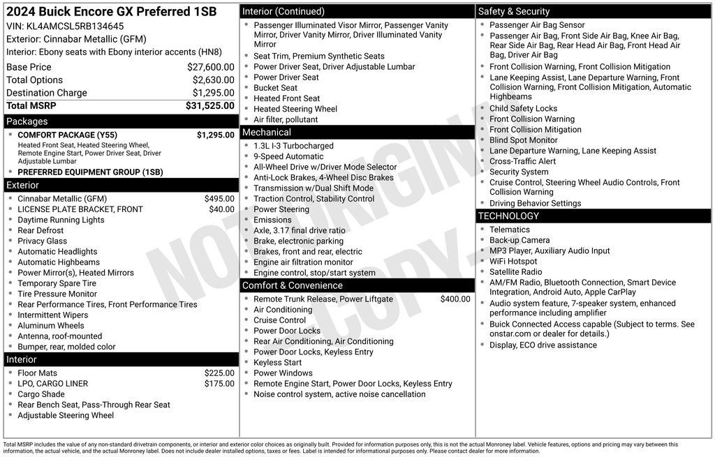 Certified 2024 Buick Encore GX Preferred w/ Comfort Package AWD/4WD image 5
