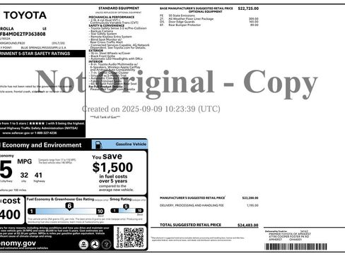 Used 2026 Toyota Corolla LE FWD image 6