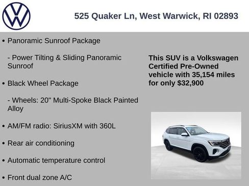 Used 2024 Volkswagen Atlas SE w/ Panoramic Sunroof Package image 7