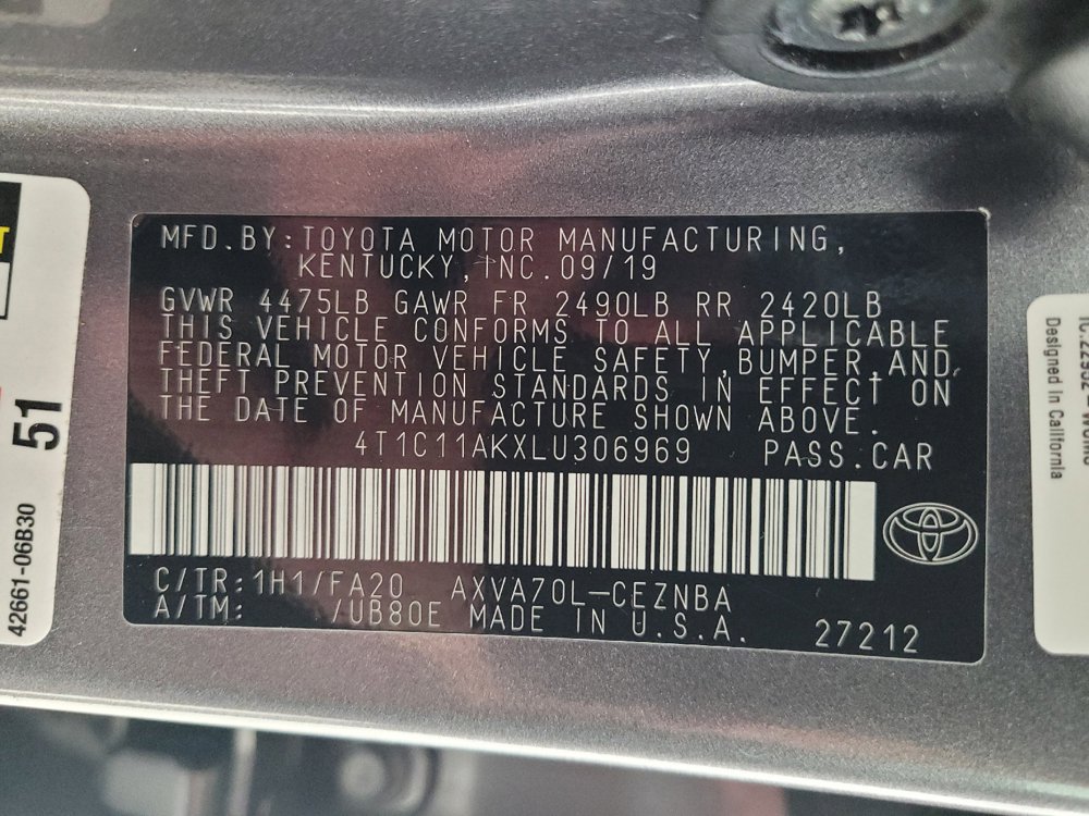 Used 2020 Toyota Camry LE FWD image 33