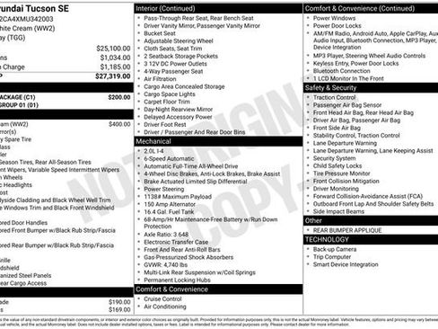 Used 2021 Hyundai Tucson SE w/ Cargo Package image 7