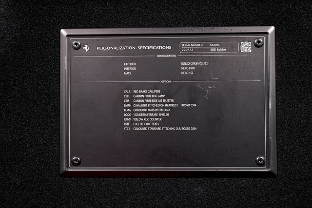 Certified 2018 Ferrari 488 Spider RWD image 67