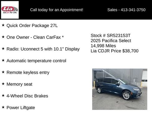 Used 2025 Chrysler Pacifica Select AWD/4WD image 6