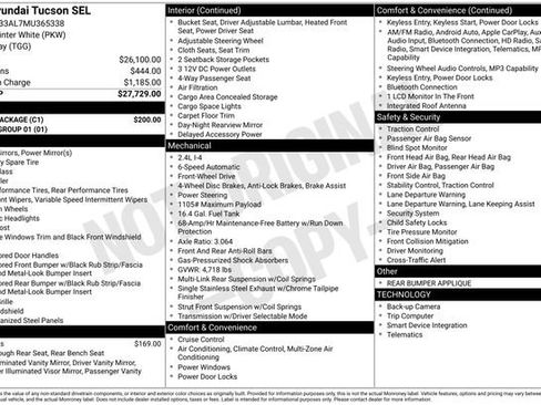 Used 2021 Hyundai Tucson SEL w/ Cargo Package image 7