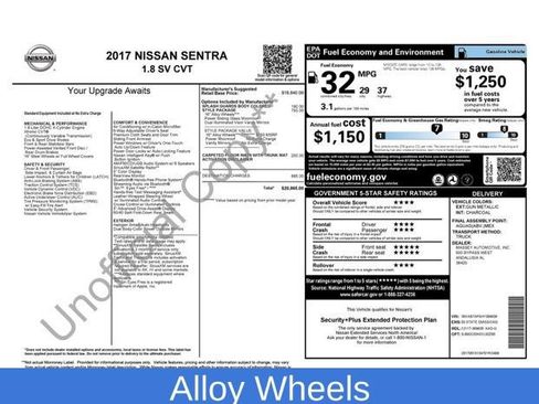 Used 2017 Nissan Sentra SV w/ Style Package FWD image 3