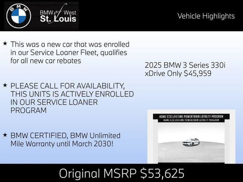 Certified 2025 BMW 330i xDrive Sedan w/ Premium Package image 12