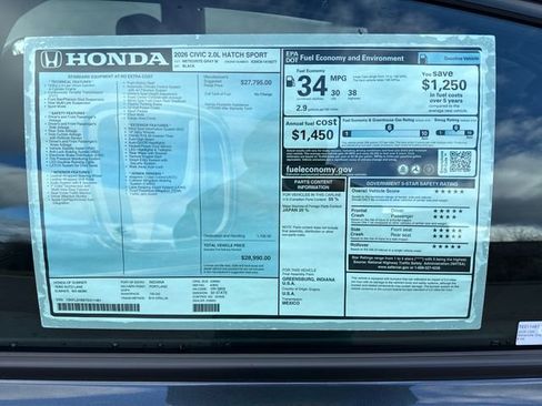 New 2026 Honda Civic Sport image 31