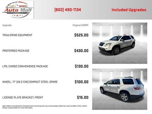 Used 2011 GMC Acadia SL w/ Preferred Package AWD/4WD image 4
