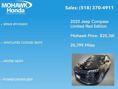 Used 2023 Jeep Compass Limited w/ Elite Group for (Red) Edition AWD/4WD image 14