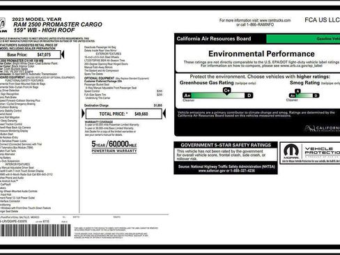 Used 2023 RAM ProMaster 2500 image 7