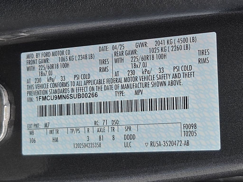 Used 2025 Ford Escape ST-Line AWD/4WD image 33