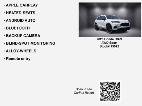 Used 2026 Honda HR-V Sport image 7