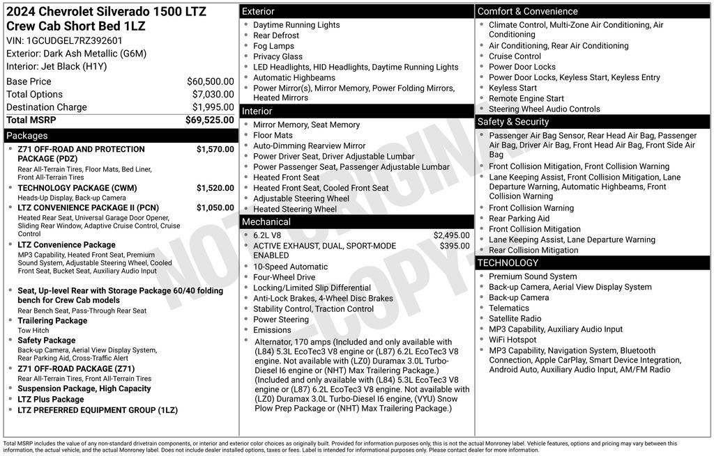 Used 2024 Chevrolet Silverado 1500 LTZ AWD/4WD image 2