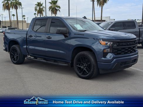 Used 2024 Chevrolet Silverado 1500 Custom w/ Turbomax Blackout Package AWD/4WD image 1