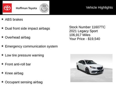 Used 2021 Subaru Legacy Sport AWD/4WD image 25