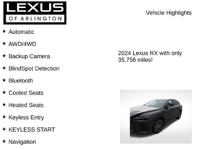 Used 2024 Lexus RX 350 Premium Plus w/ Convenience Package AWD/4WD image 8