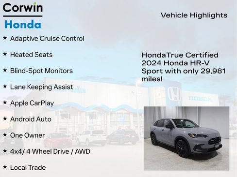 Used 2024 Honda HR-V Sport image 9